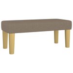 vidaXL Sommier à lattes de lit avec matelas Taupe 90x190 cm Tissu