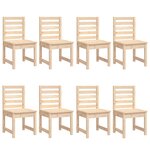 vidaXL Ensemble à dîner de jardin 11 Pièces bois massif de pin