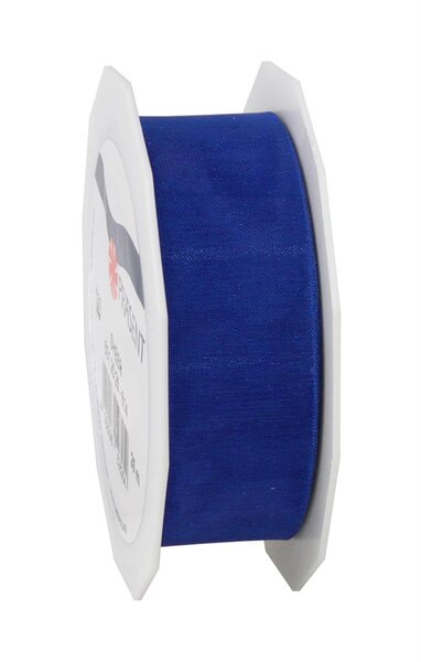Organza sheer 25-m-rouleau 25 mm bleu roi