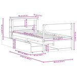 vidaXL Cadre de lit sans matelas 90x190 cm bois de pin massif