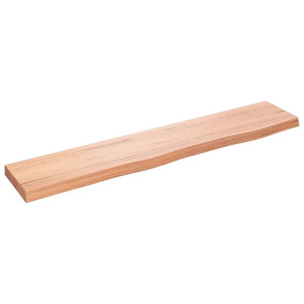 vidaXL Étagère murale marron clair 100x20x4cm bois chêne massif traité