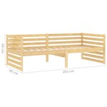 vidaXL Lit de repos avec matelas 90x200 cm Bois de pin massif