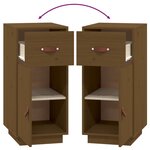 vidaXL Buffet Marron miel 34x40x75 cm Bois massif de pin
