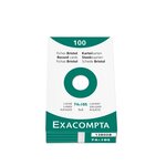 Étui de 100 fiches bristol ligné non perforé 74x105mm Blanc EXACOMPTA