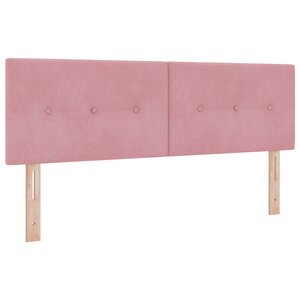 Headboard vidaXL en velours rose capitonné 160 cm