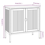 vidaXL Buffet noir 70x35x70 cm verre et acier