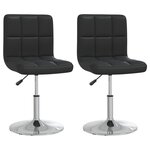 vidaXL Chaises à manger lot de 2 noir similicuir