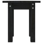 vidaXL Table basse Noir Ø 35x35 cm Bois massif de pin