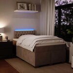 vidaXL Sommier à lattes de lit et matelas Gris clair 120x200cm Velours