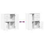 vidaXL Buffet blanc 60x31x70 cm bois d'ingénierie