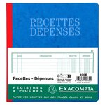 Piqûre 21x19cm Recettes-dépenses 80 Pages - Couleurs Assorties - X 5 - Exacompta