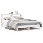 vidaXL Cadre de lit sans matelas blanc 140x200 cm bois de pin massif