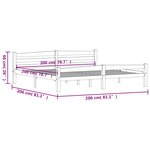vidaXL Cadre de lit sans matelas blanc bois massif de pin 200x200 cm