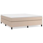 vidaXL Cadre de lit Cappuccino 160x200 cm Similicuir