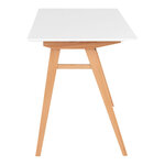 Bureau blanc et bois 120 x 60 x 75 cm