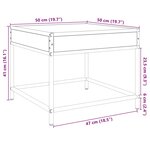 vidaXL Table basse avec LED Infinity chêne fumé 50x50x41 cm