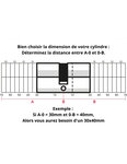 THIRARD - Cylindre de serrure double entrée SA UNIKEY (achetez-en plusieurs  ouvrez avec la même clé)   50x50mm  3 clés  nickelé