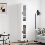 vidaXL Buffet haut Blanc 34 5x34x180 cm Bois d'ingénierie