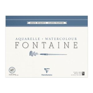 Bloc Fontaine 15F nuageux 42x56 300g encollé 4 côtés CLAIREFONTAINE