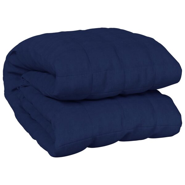 vidaXL Couverture lestée Bleu 122x183 cm 5 kg Tissu