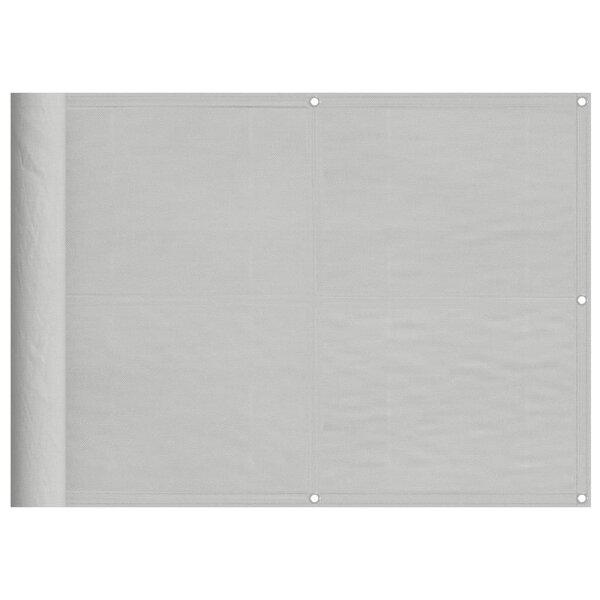 vidaXL Écran de balcon gris clair 75x400 cm 100  polyester oxford