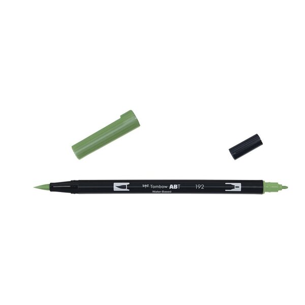 Feutre à dessin double pointe ABT Dual Brush Pen 192 vert asperge x 6 TOMBOW
