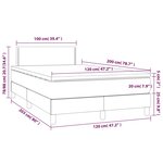 vidaXL Sommier à lattes de lit avec matelas Marron foncé 120x200 cm