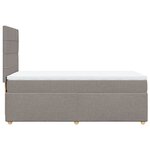 vidaXL Sommier à lattes de lit avec matelas Taupe 90x200 cm Tissu