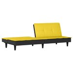 vidaXL Canapé-lit jaune clair tissu