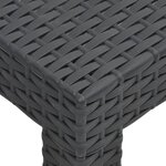 vidaXL Salon de jardin 2 Pièces avec coussin PP Rotin Anthracite