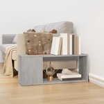 vidaXL Meuble TV Gris béton 80x24x32 cm Aggloméré