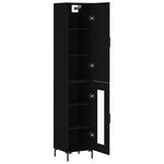 vidaXL Buffet haut Noir 34 5x34x180 cm Bois d'ingénierie