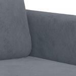 vidaXL Canapé à 2 places Gris foncé 140 cm Velours