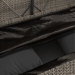 vidaXL Banc de jardin avec coussins gris résine tressée