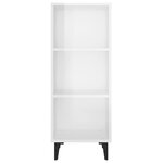 vidaXL Buffet Blanc brillant 34 5x32 5x90 cm Bois d'ingénierie