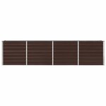 vidaXL Jardinière 320x40x77 cm Acier galvanisé Marron