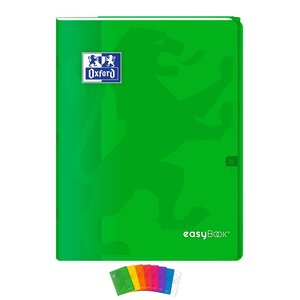 Cahier EASYBOOK Agrafé 24x32 cm 96 pages grands carreaux 90g Couleurs aléatoire OXFORD