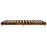 vidaXL Cadre de lit chêne fumé 120x200 cm bois d'ingénierie
