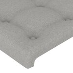 vidaXL Tête de lit à LED Gris clair 90x5x78/88 cm Tissu