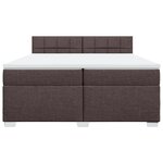 vidaXL Sommier à lattes de lit avec matelas Marron foncé 200x200 cm