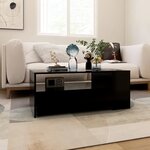 vidaXL Table basse noir 102x55x42 cm bois d'ingénierie