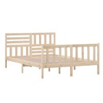 vidaXL Cadre de lit Bois massif 140x200 cm