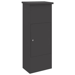 vidaXL Boîte de dépôt de colis Noir 44.5 x 29 x 110.5 cm Acier