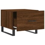 vidaXL Tables basses 2 Pièces chêne marron 50x50x40 cm bois d'ingénierie