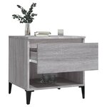 vidaXL Tables d'appoint 2 Pièces Sonoma gris 50x46x50 cm Bois ingénierie