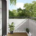 vidaXL Écran de balcon gris clair 90x400 cm 100  polyester oxford