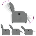 vidaXL Fauteuil inclinable électrique Gris clair Tissu