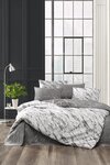 Parure de lit grise TRAVERTIN 240 x 220 cm