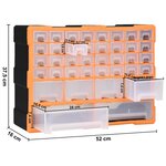 vidaXL Organisateur multi-tiroirs avec 38 tiroirs 52x16x37 5 cm