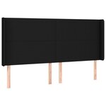 vidaXL Sommier à lattes de lit matelas LED Noir 180x200 cm Tissu